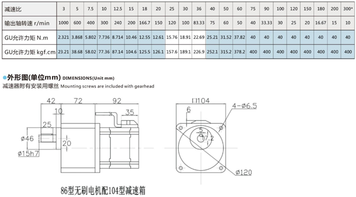 無刷直流齒輪減速電機 (4)