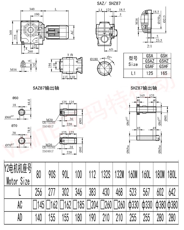 SAZ SHZ87減速機圖紙