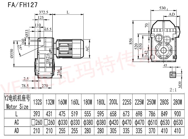 FA FH127減速機圖紙